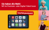 Drei lächelnde Senioren halten Tablets, Text: Sie haben die Wahl: WR im Premium- oder Digital-Paket lesen, EasyTab geschenkt!
