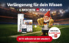 Text: Verlängerung für dein Wissen. 6 Wochen Zeitung für 6 € inkl. LEGO-Pokal